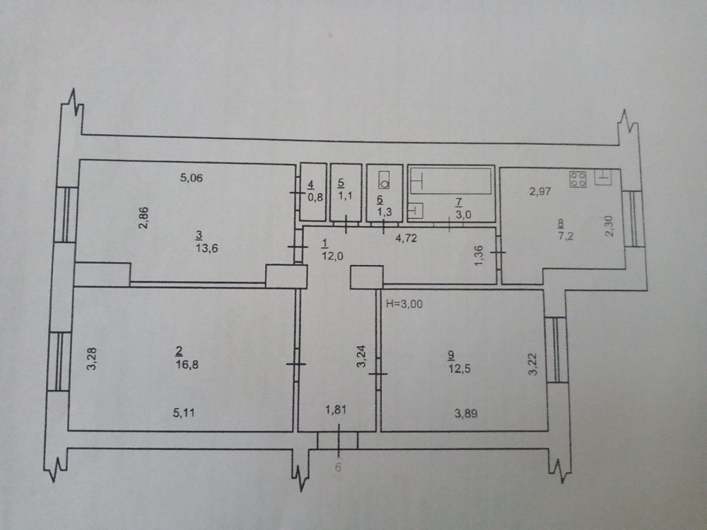 Квартира 3-кімнатна Шостка - зображення 1