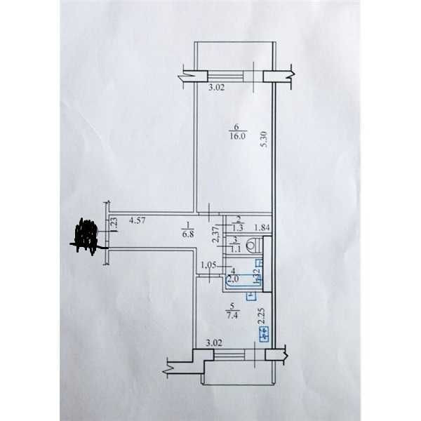 Продам 1 комнатная квартира Залютино. Двухбалконка. Харьков - изображение 2