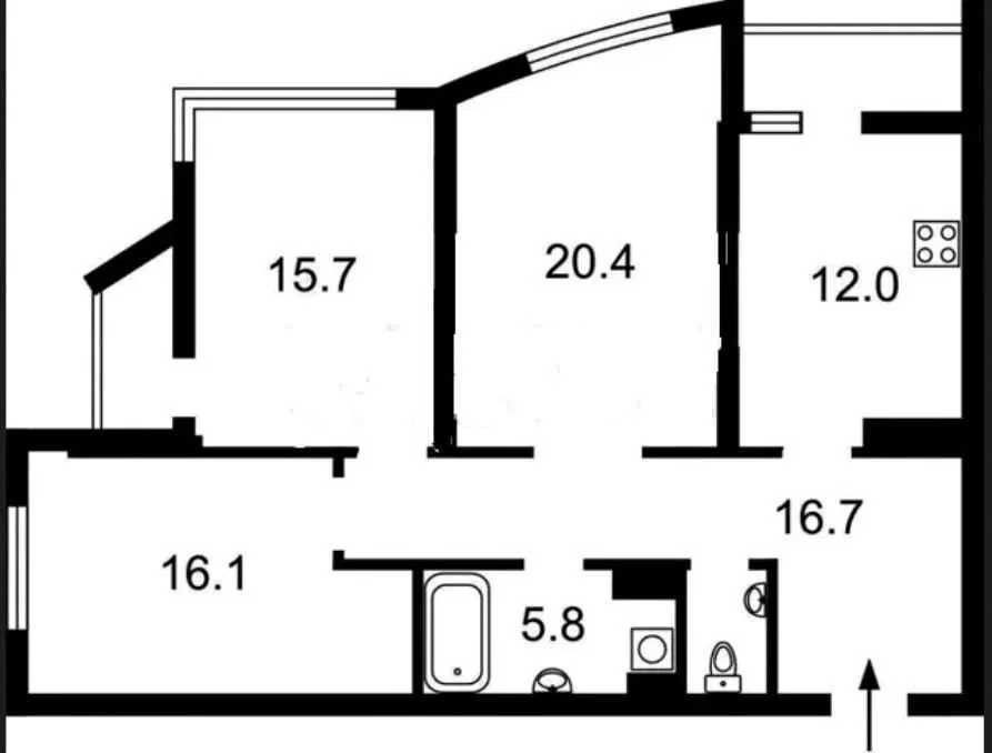 SALE! Без% 3к 94м2 | Оболонський просп 1 | Оболонь Sky | метро Оболонь Київ - зображення 4