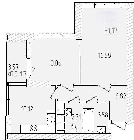 Трехкомнатная квартира, Кадор на Краснова, Жемчужина Odesa - photo 8