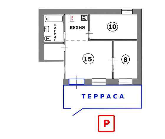 Продам 2 комн. квартиру на ул.Гоголя  с террасой во дворе Odesa