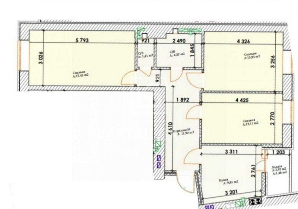 Трикімнатна квартира в новобудові комфорт класу! ГАЗ. опалення! Буча - изображение 8