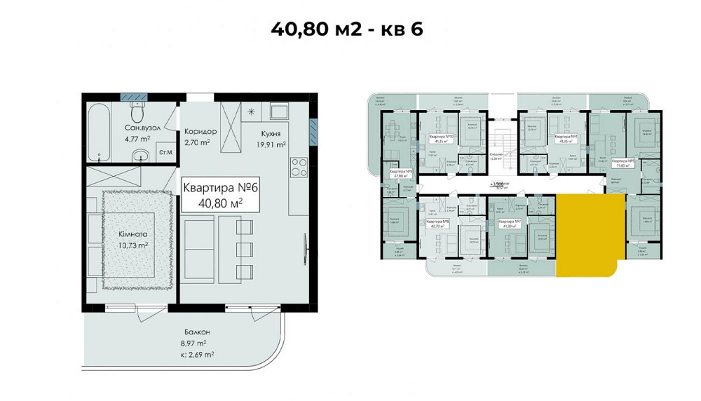 Продаж 1-км квартири, клубна резиденція, від забудовника, Новий р-н Ужгород - изображение 2