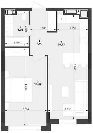 Зданий! Продаж 1кім квартири + кухня студія в ЖК Symbol бізнес-клас Львов