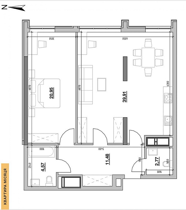 Продаж 2-х кімнатної квартири без ремонту в ЖК Nordica Residence Київ - зображення 1