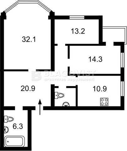 3-кім_103м2_з_ремонтом_вул.Левка Лук'яненка 29_Тимошенка_метро_Мінська Київ - зображення 2