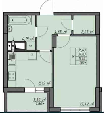1 комн квартира с ремонтом в новом доме. Малиновский район Odesa