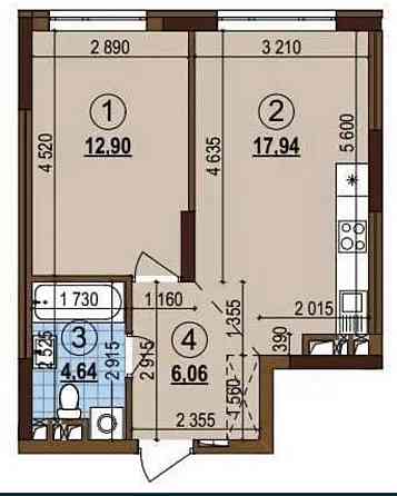 Найнижча ціна! 1-к квартира 42м2 ЖК Варшавський 3 Виноградар Нивки Київ