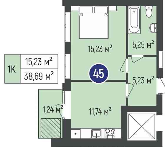 Однокімнатна квартира в ЖК Бургундія 3! Вдале планування! Вигідна ціна Ирпень