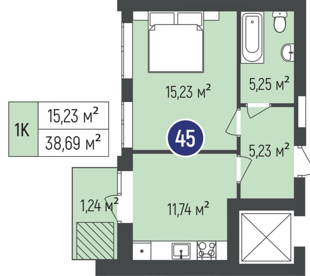 Однокімнатна квартира в ЖК Бургундія 3! Вдале планування! Вигідна ціна Ирпень - изображение 3