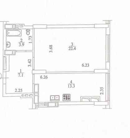 Простора 1к квартира 47м2 Котел в ціні Можна на ремонт Ирпень