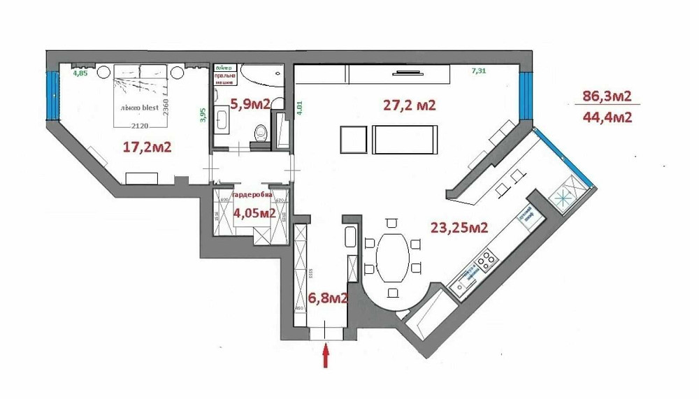 Без комісії! ЖК Паркове Місто, 2к-на, 87кв.м, вул. Вишгородська 45Б/1 Київ - зображення 7