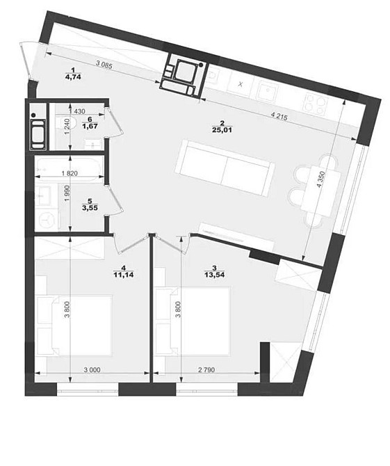 Продаж 2-кімнатної квартири 56м2 в ЖК SYMBOL Львів - зображення 7