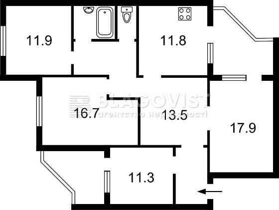Продається 4 кімнатна квартира Григоренка 1а Київ