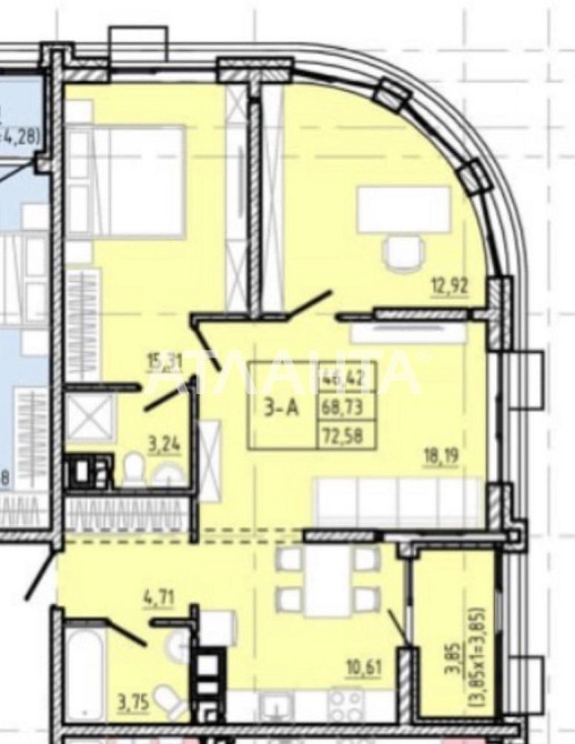 Супер цена (900$ м2)3 ком.квартира ЖК Модерн.Вид Моря.6 ст.Фонтана Odesa - photo 3