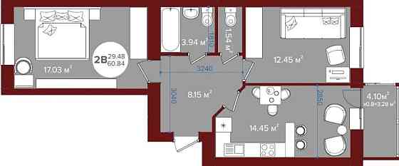 Найдешевша 2кім квартира 63м2, в Ірпені,  новий ЖК поруч з набережною! Ирпень