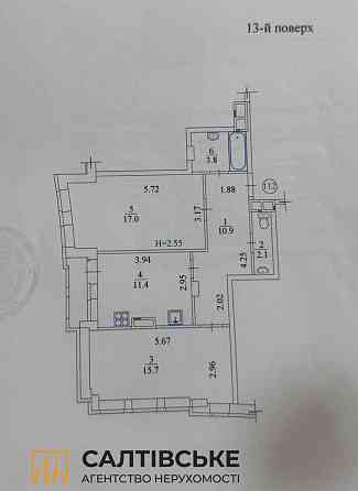 КЮ-1081 Продам 2к квартиру 62м2 в новострое ЖК Меридиан на Салтовке Харьков