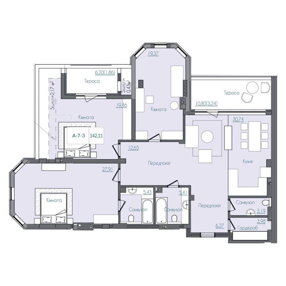 Видовой пентхаус 10 Фонтана без комиссии Odesa - photo 2