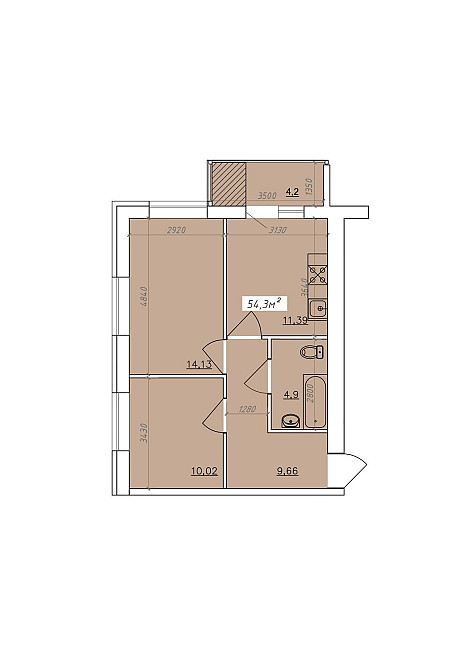 Продаж квартири 54,3 кв.м. від Еталон, вул. Садова, 120 Кропивницкий - изображение 2