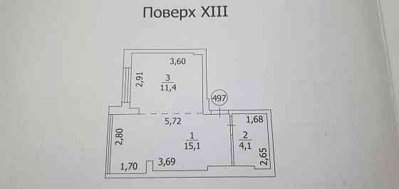 Продам 1 ком.квартиру Маршал-Сити,собственник Бурлача Балка