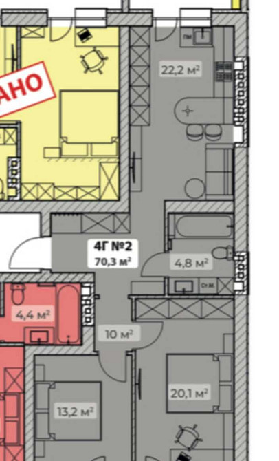 ‼️‼️Продаж 2к квартири,Встигни до завершення розтермінування‼️‼️ Буча - изображение 1