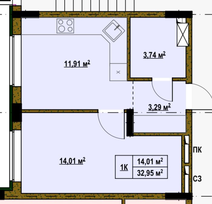 Однокімнатна квартира, Деснянський район Київ - зображення 1