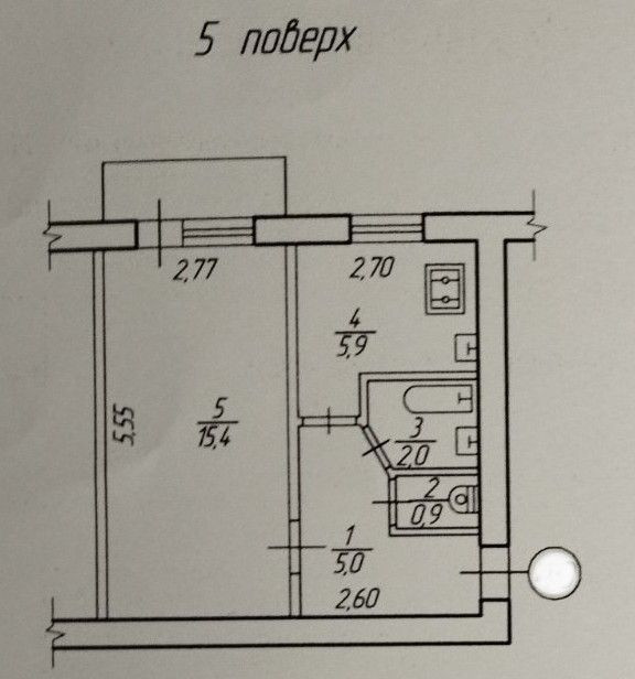 Однокімнатна в центрі, на Кавказькій Ровно - изображение 7
