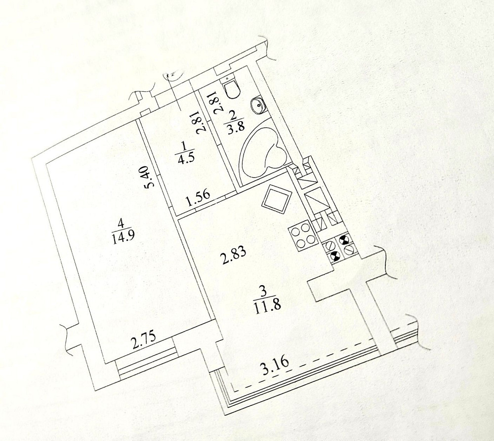 1-кім з меблями та технікою  Вид на сосни Ирпень - изображение 7
