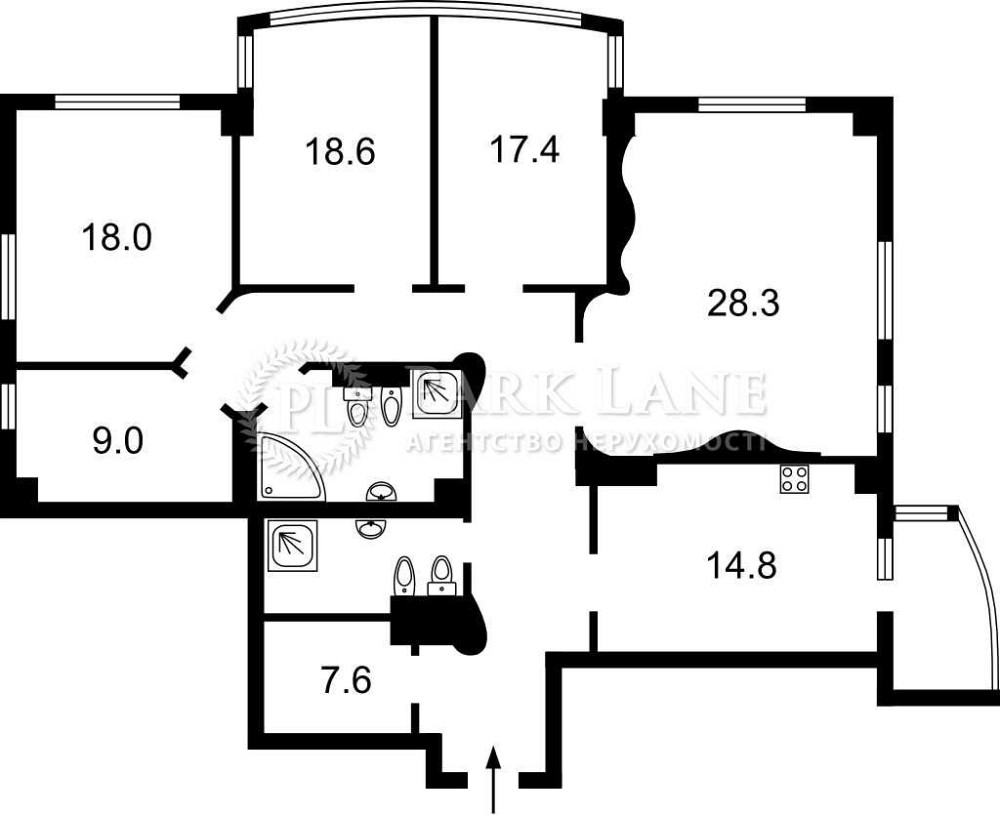 ЖК Бульвар Фонтанів, простора 4-5к. кв. 160m2, З РЕМОНТОМ! Київ - зображення 4