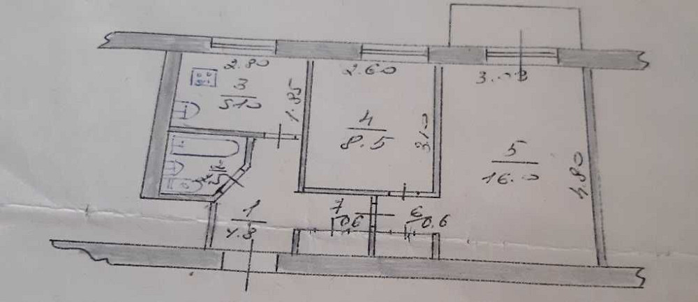 Продаж 2-кімн. кв., під ремонт, з будматеріалами, 5700 у.о. Краматорск - изображение 3