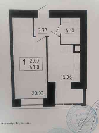 1 кімнатна квартира, сира, здача серпень 2025,  1 високий, вже є тепла Байківці