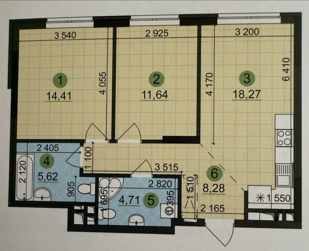 Продаж 2-к квартири 62м2 ЖК Варшавський Плюс Виноградар Нивки Київ - зображення 2