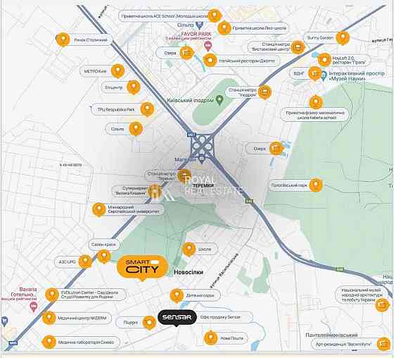 Продажа квартиры Новосёлки 1-комнатная 36м2 Smart City Sensar Дисконт Київ