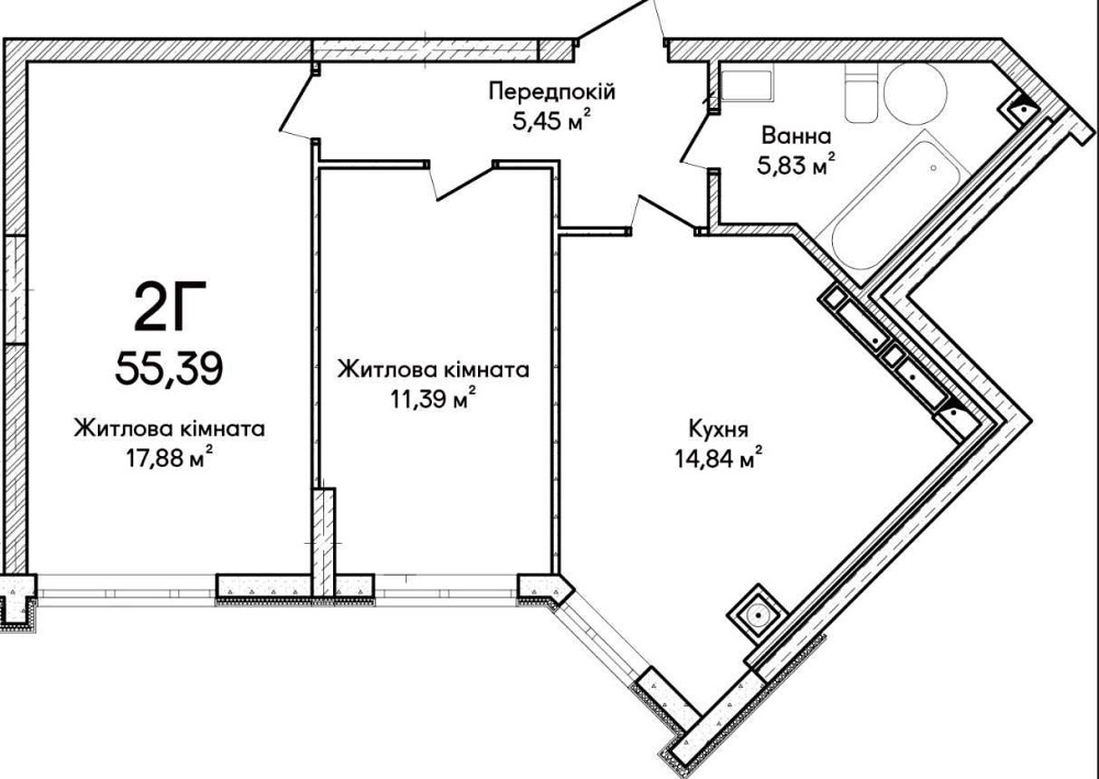 Затишна 2-кімнатна квартира для родини. 1 поверх, безбар'єрний простір Ирпень - изображение 7