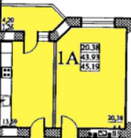 #ЖК Идеал/Семья 1 комн. Потолки 3 метр АОГВ Odesa