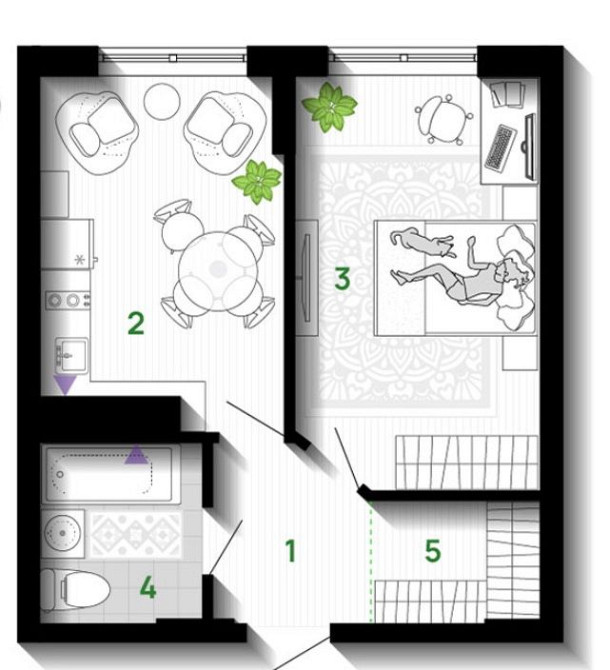 Терміново продам здану 1-кім квартиру, розвинута інфраструктура, 7 пов Івано-Франківськ - зображення 7