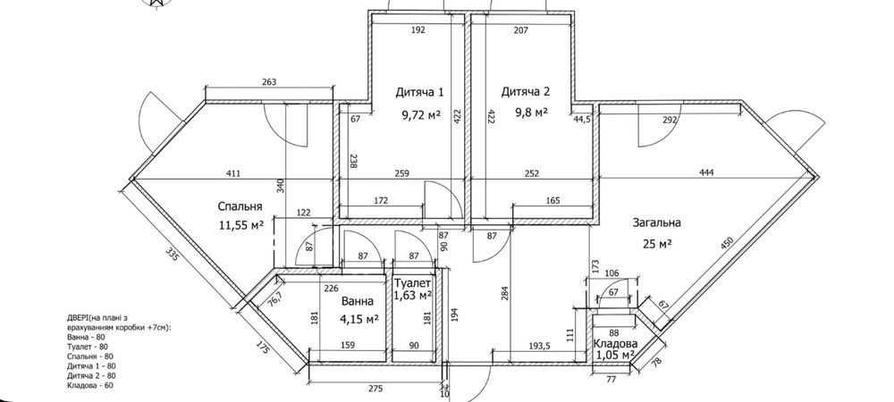 Квартира 64 кв м вул Козацька з двома балконами Самбір Самбор - изображение 3