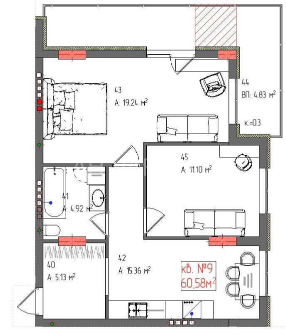 Продається 2-кімнатна квартира, ЖК Загорська
Код: 29419 Ужгород - изображение 6