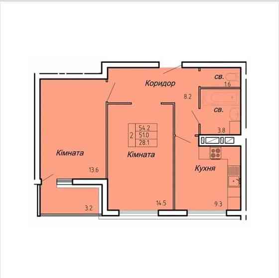 Вигляд на озеро! Новобудова, дві кімнати, сучасне планування! Тернополь