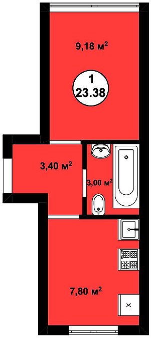 Квартира 23.38 кв.м. | Новобудова | Закритий ЖК | Охорона | Аура Парк Гатное - изображение 7