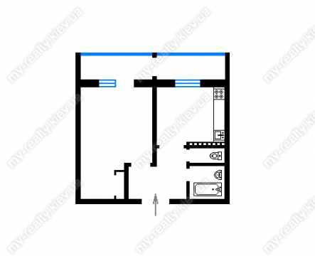 Продаж 1 кімнатна квартира 39м2 ЛІВОБЕРЕЖНА супер планування Киев - изображение 2
