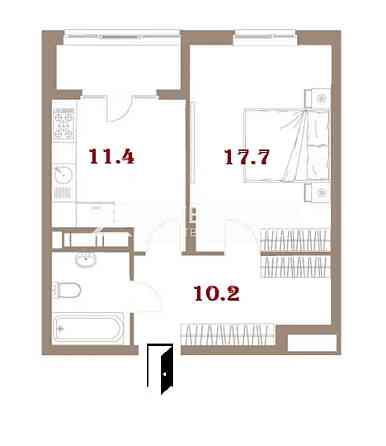Продаж 1к квартира, Паркові озера, вул. Воскресенська Київ