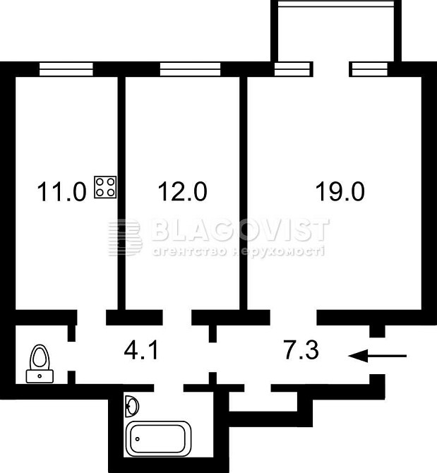 2к  Шота Руставелі, 21 Сталінка Печерський центр Київ - зображення 2