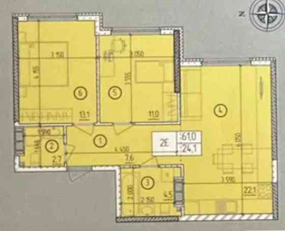 2к + кухня-студия 61м2 в ЖК Манхеттен пл. Тобухина Одесса