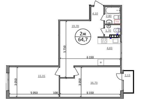 Продам 2к квартиру з ремонтом під чистову обробку! Львов