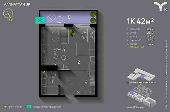 Продам квартиру в ЖК Manhattan UP, поряд з центром та міським озером Івано-Франківськ