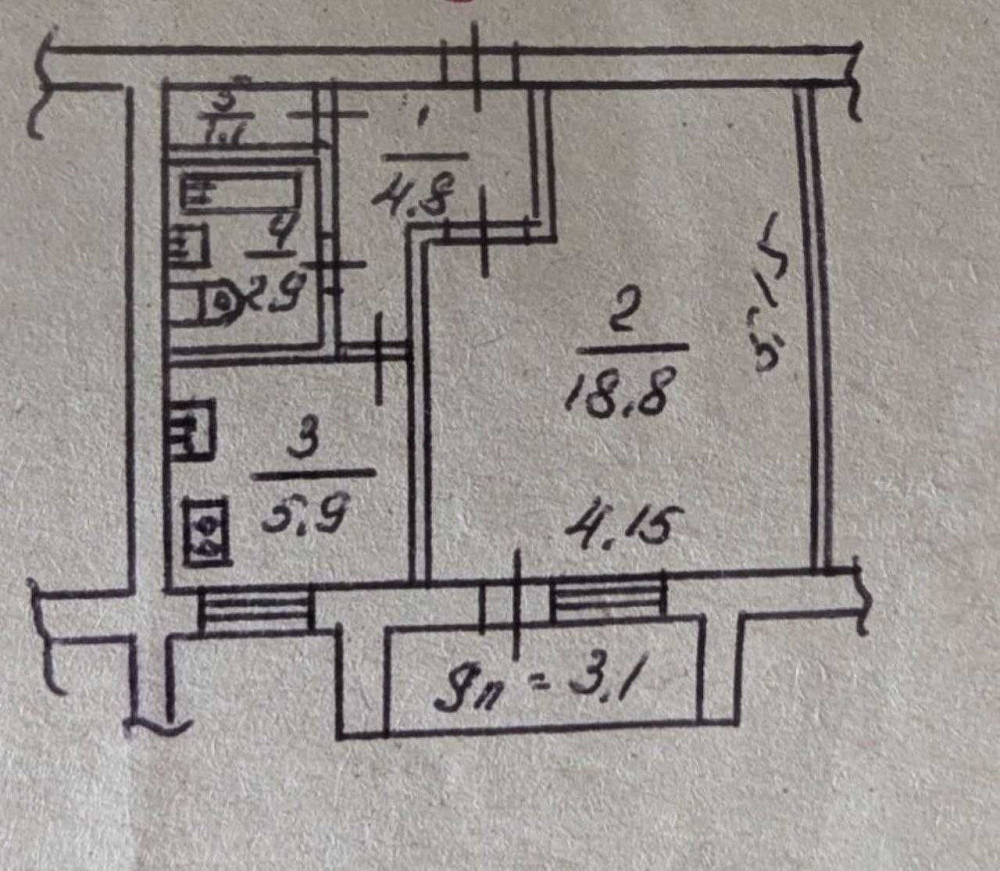 ВЛАСНИК, ПРОДАЖ однокімнатної квартири. Сумы - изображение 7