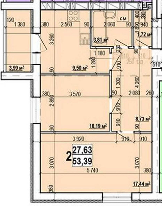ЖК МИРА 3 продам 2-комн квартиру 54м2 в Новострое MV Харьков - изображение 2