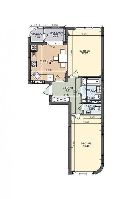 Продаж 2к квартири на етапі будівництва. Вул.Трускавецька Сокільники - зображення 6