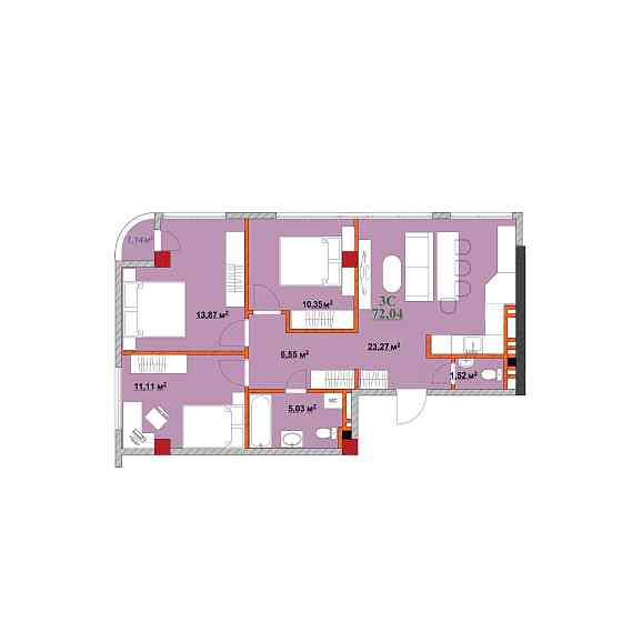 ВИДОВА 3к квартира, зданий будинок, готова до ремонту Івано-Франківськ